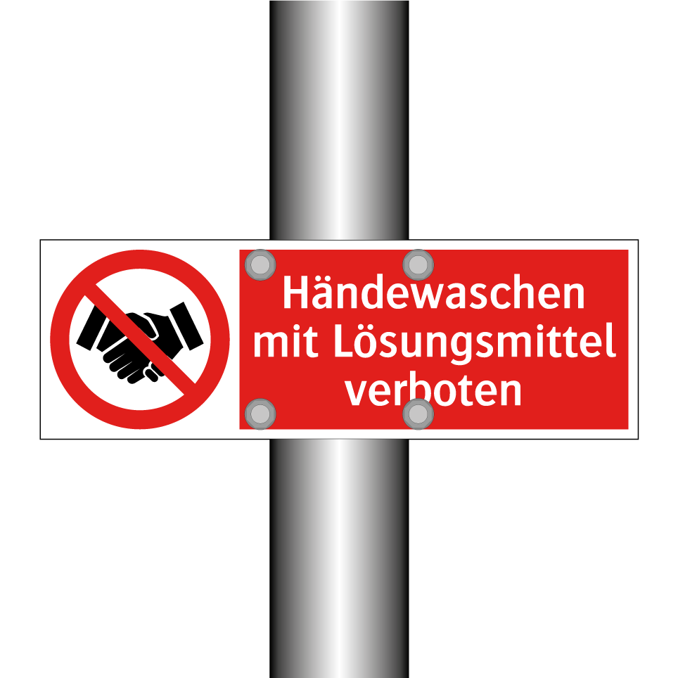 Händewaschen mit Lösungsmittel verboten