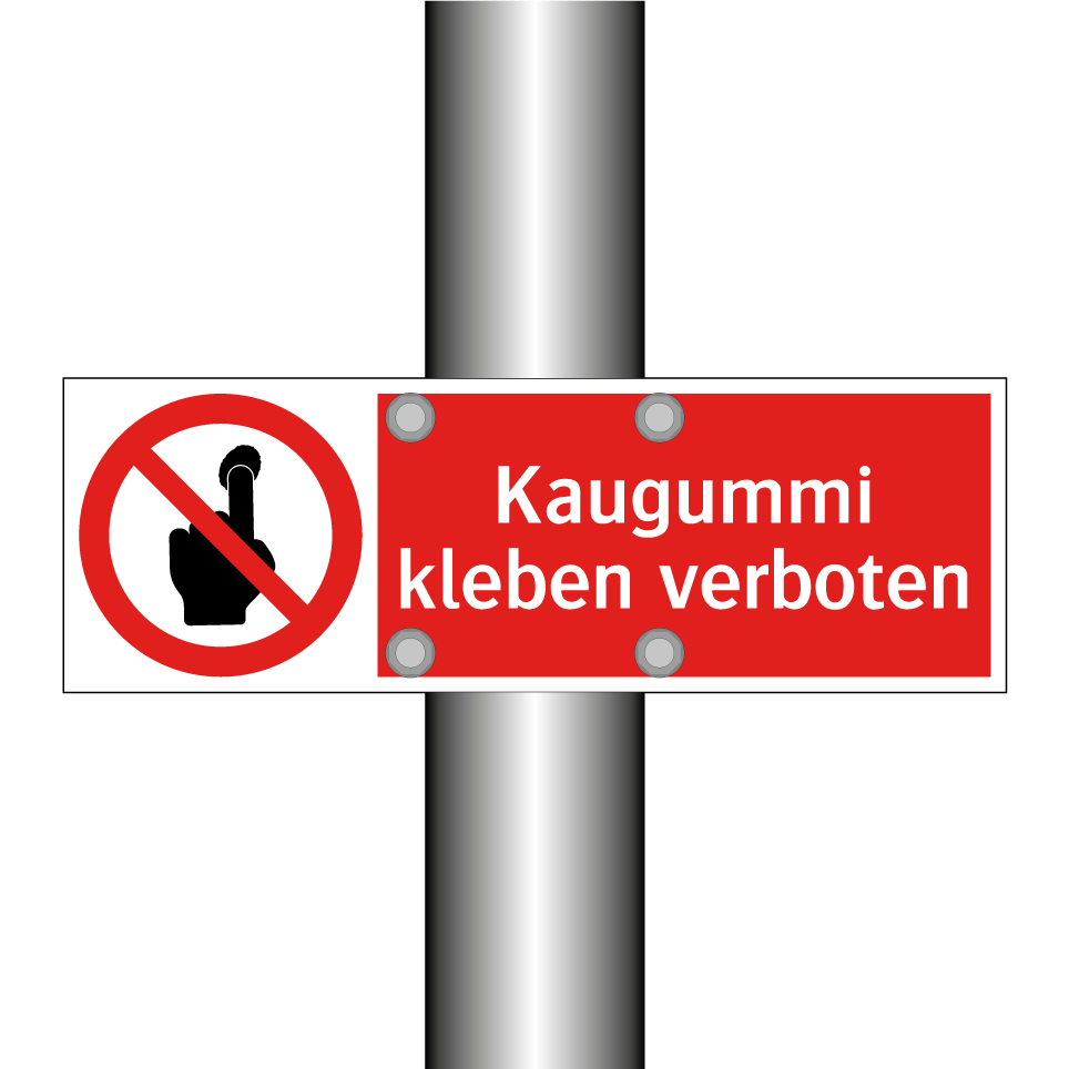 Kaugummi kleben verboten