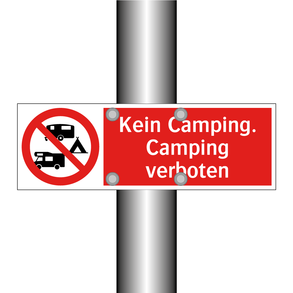 Kein Camping. Camping verboten