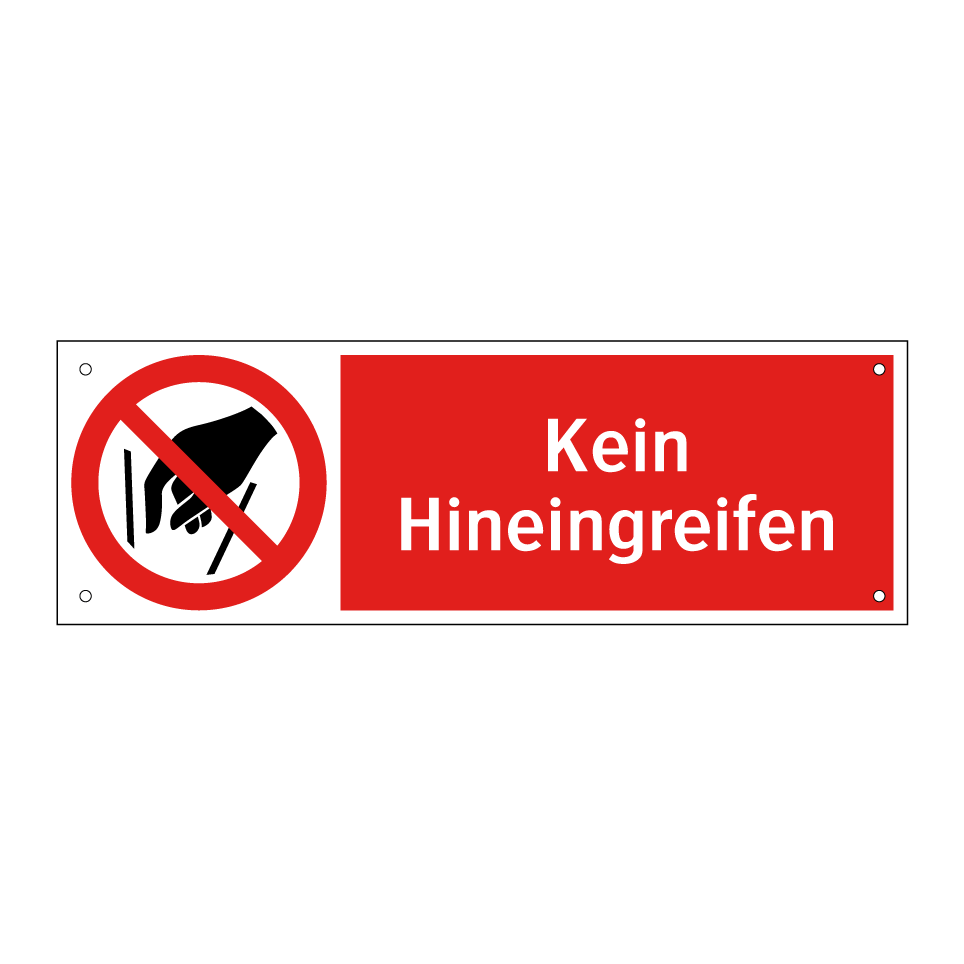 Kein Hineingreifen