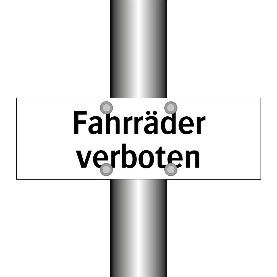 Fahrräder verboten
