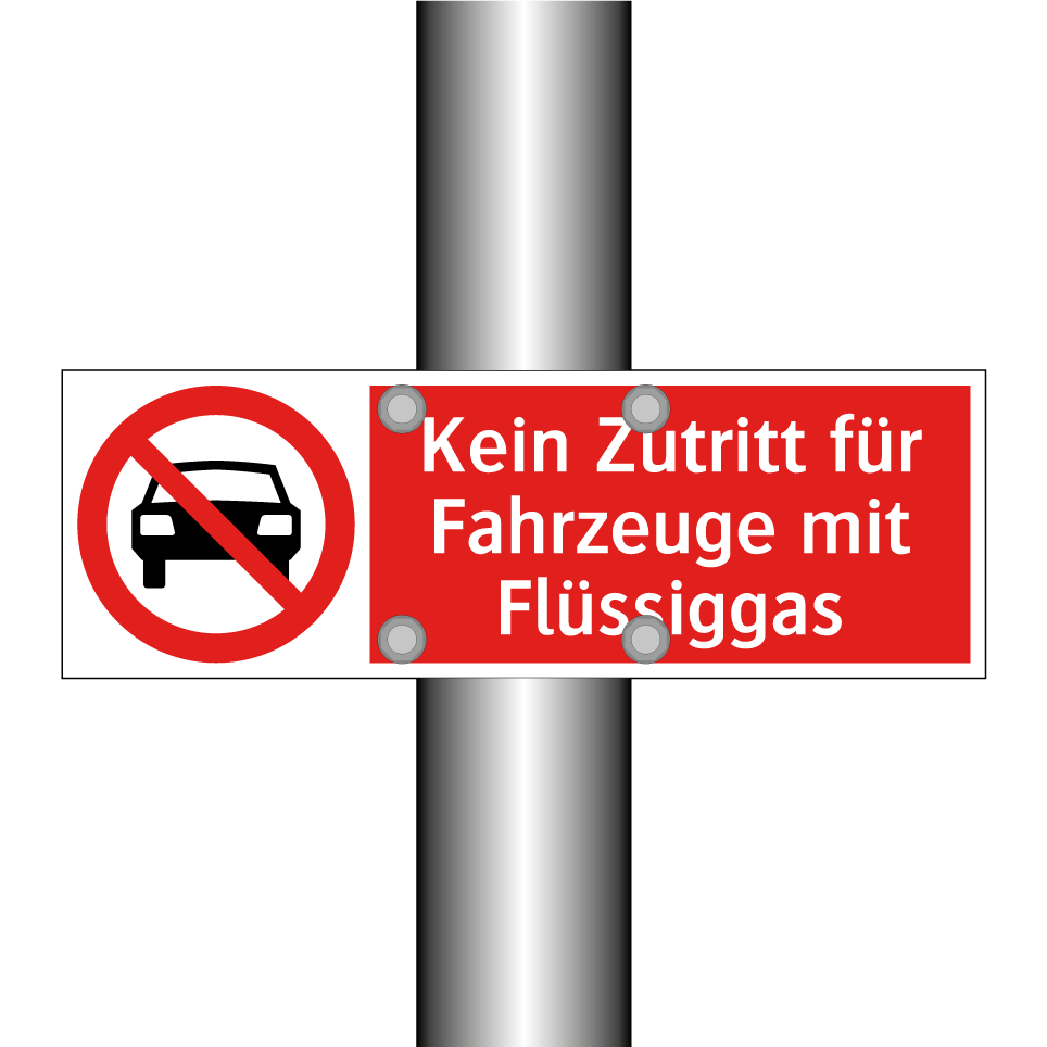 Kein Zutritt für Fahrzeuge mit Flüssiggas