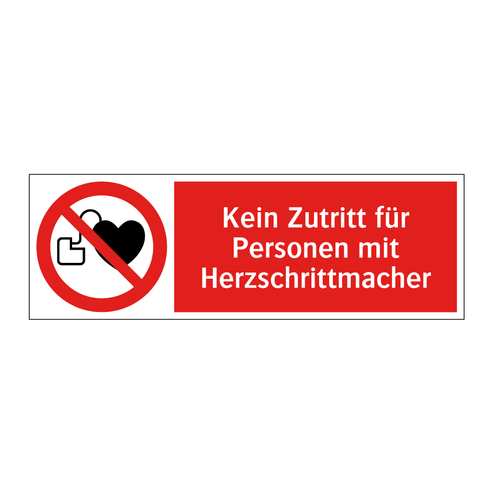 Kein Zutritt für Personen mit Herzschrittmacher