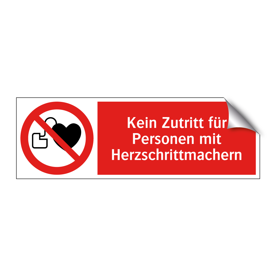 Kein Zutritt für Personen mit Herzschrittmachern