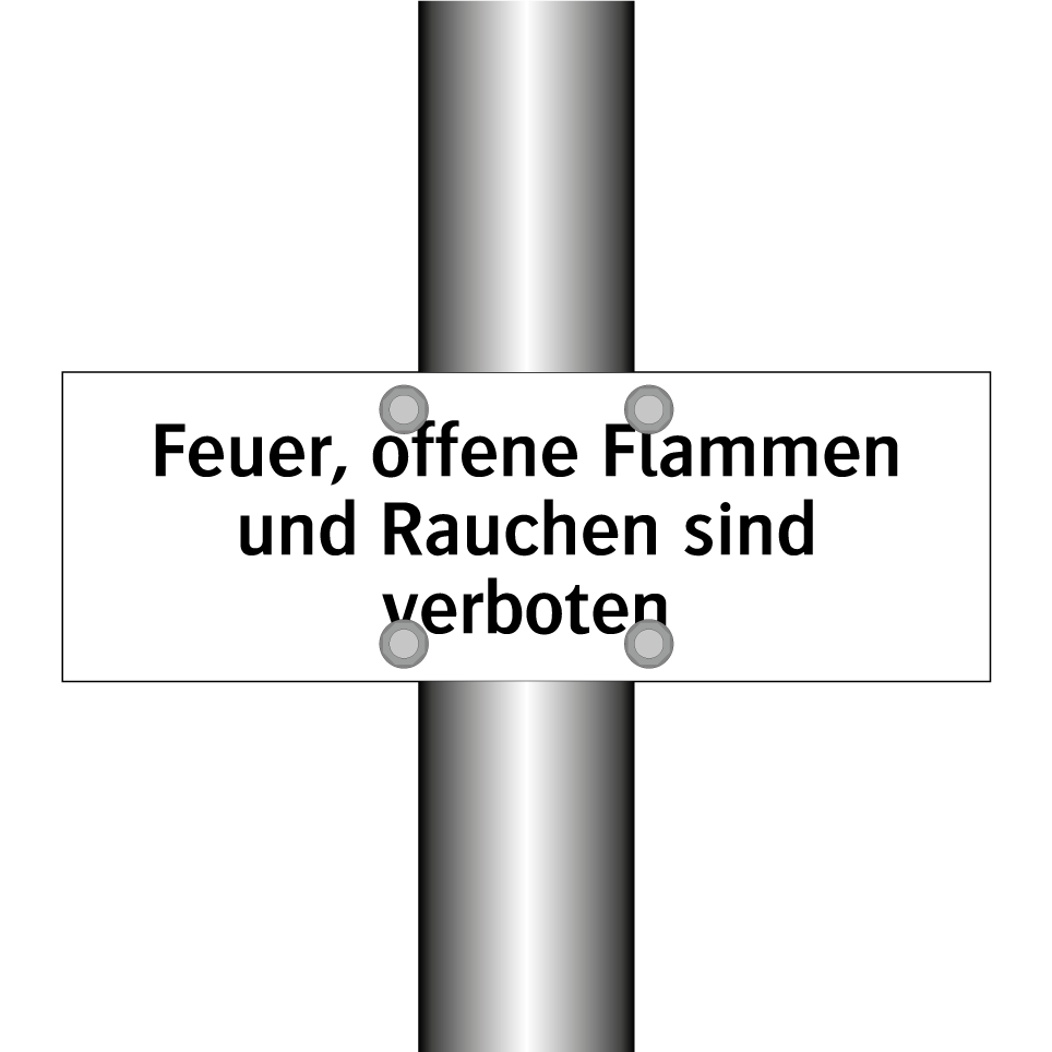 Feuer, offene Flammen und Rauchen sind verboten