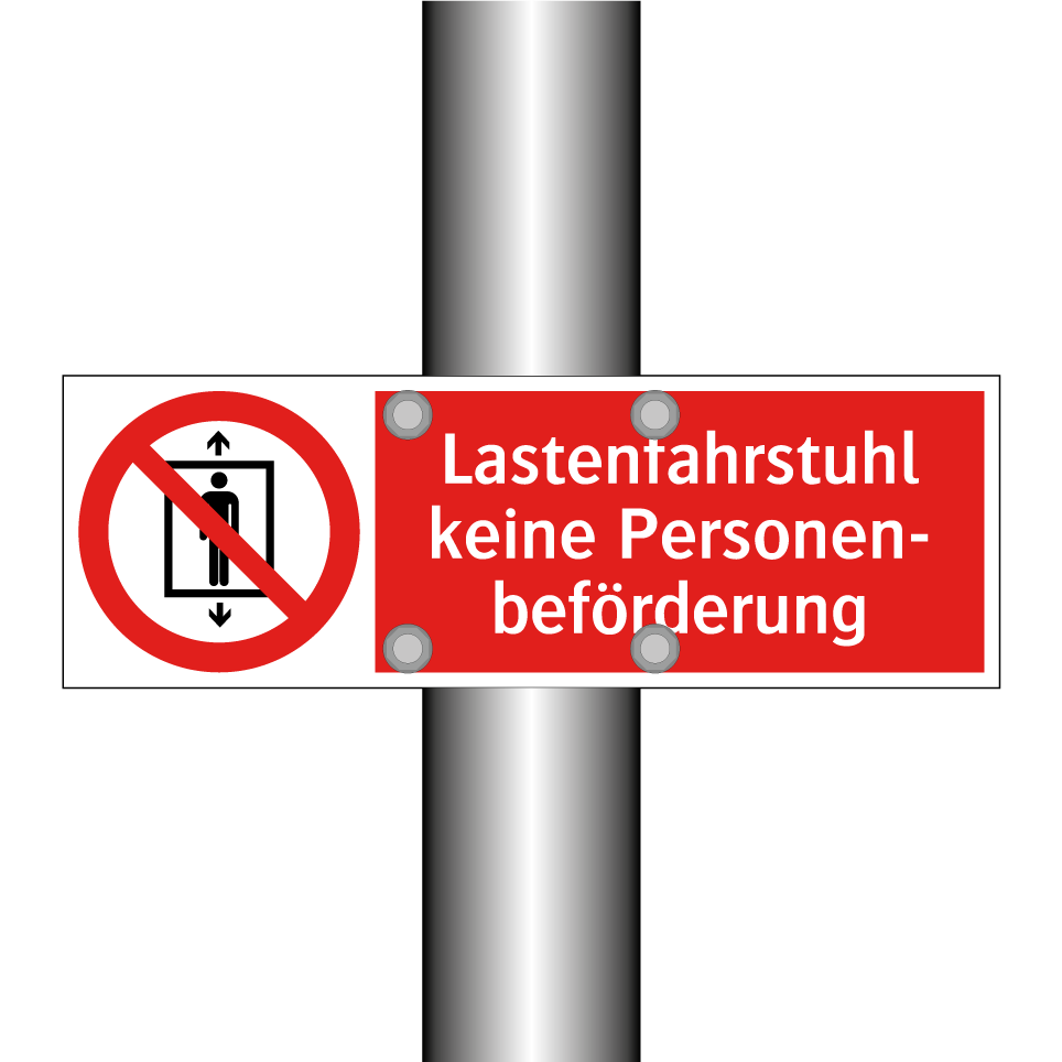 Lastenfahrstuhl keine Personen- beförderung