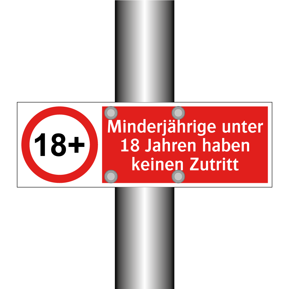 Minderjährige unter 18 Jahren haben keinen Zutritt