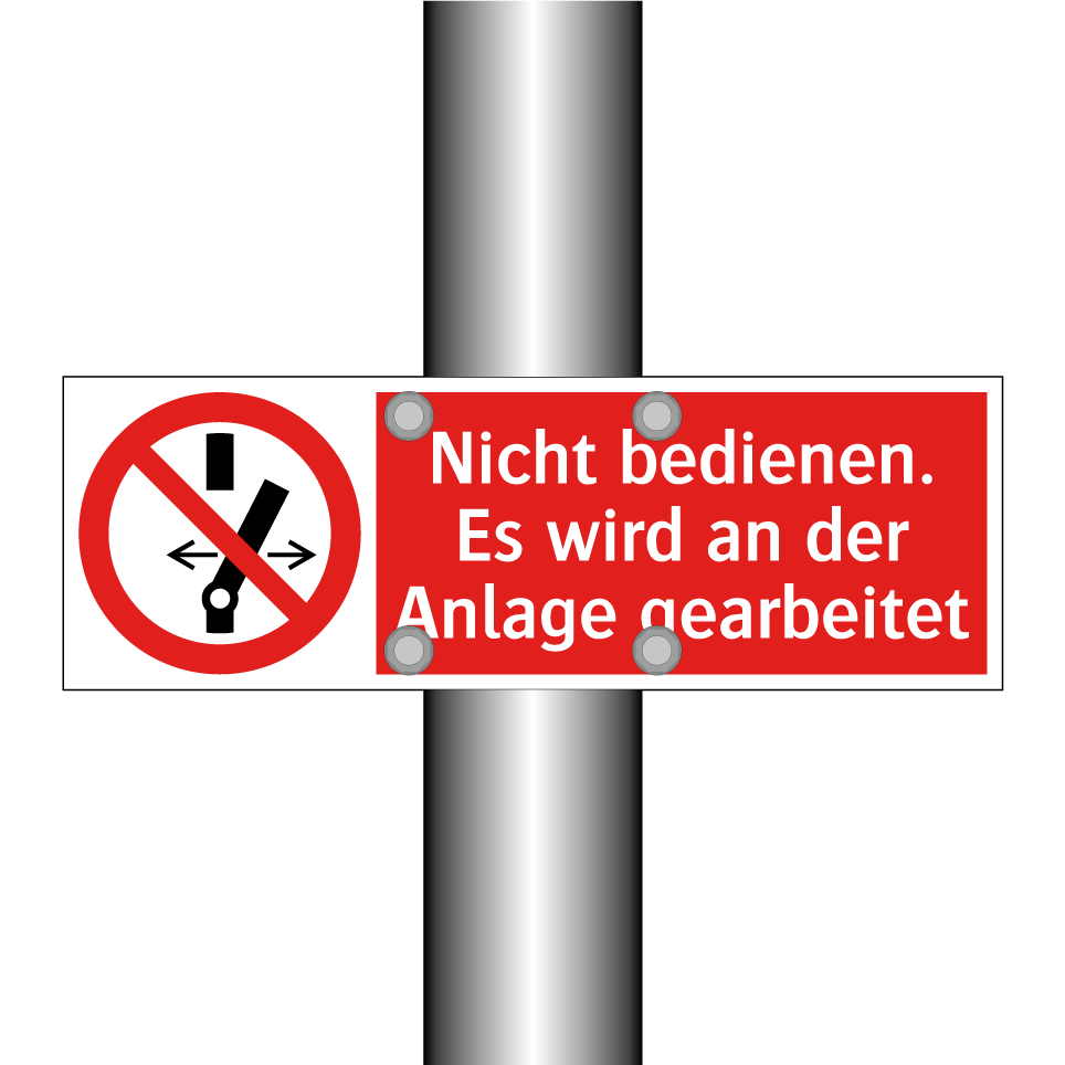 Nicht bedienen. Es wird an der Anlage gearbeitet