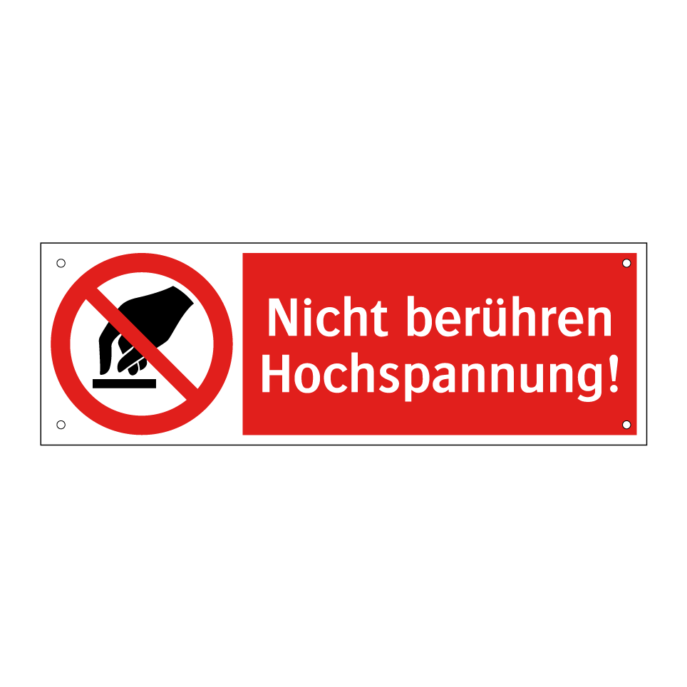 Nicht berühren Hochspannung!