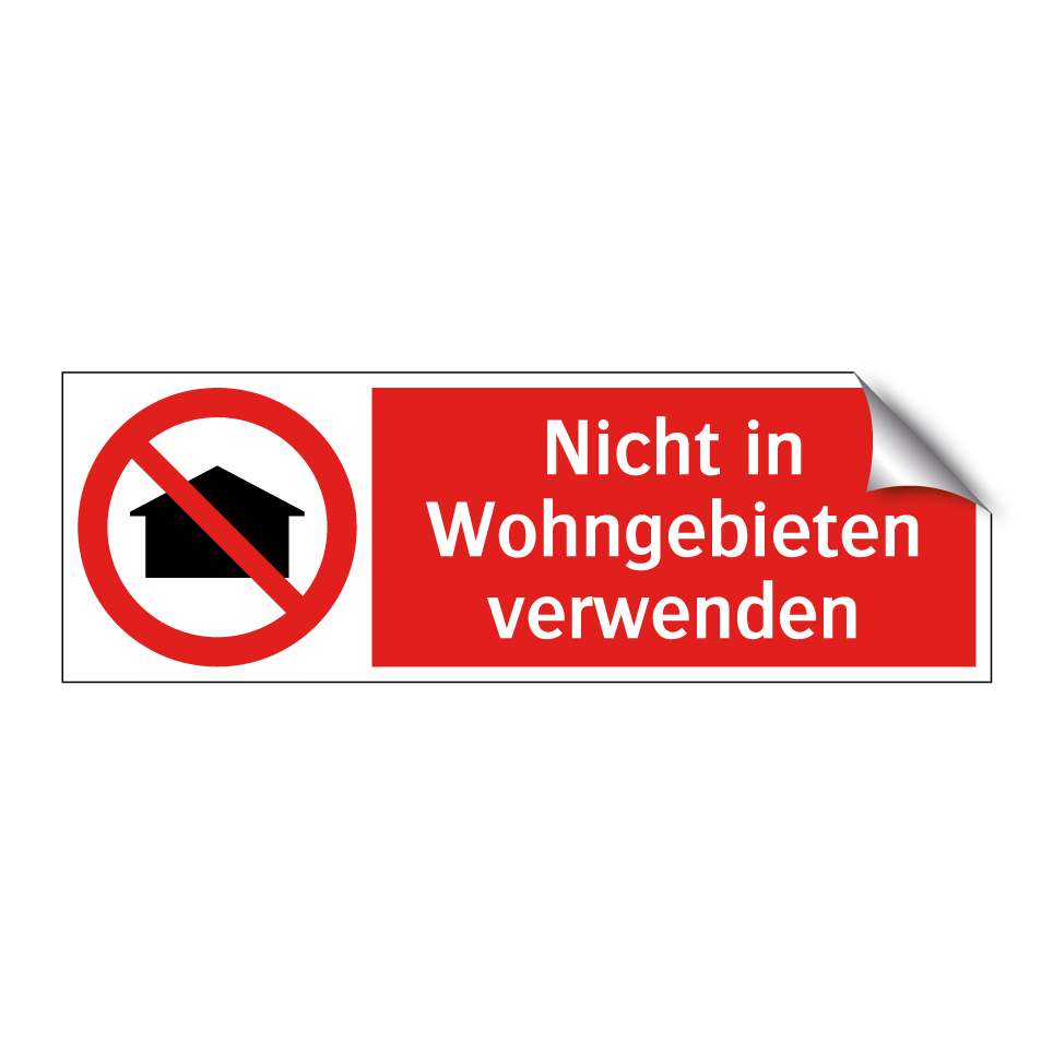 Nicht in Wohngebieten verwenden