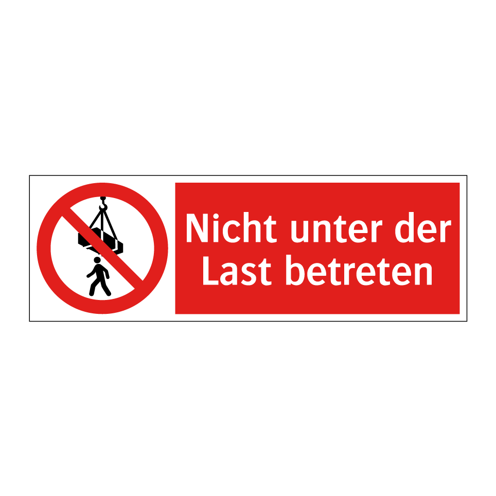 Nicht unter der Last betreten