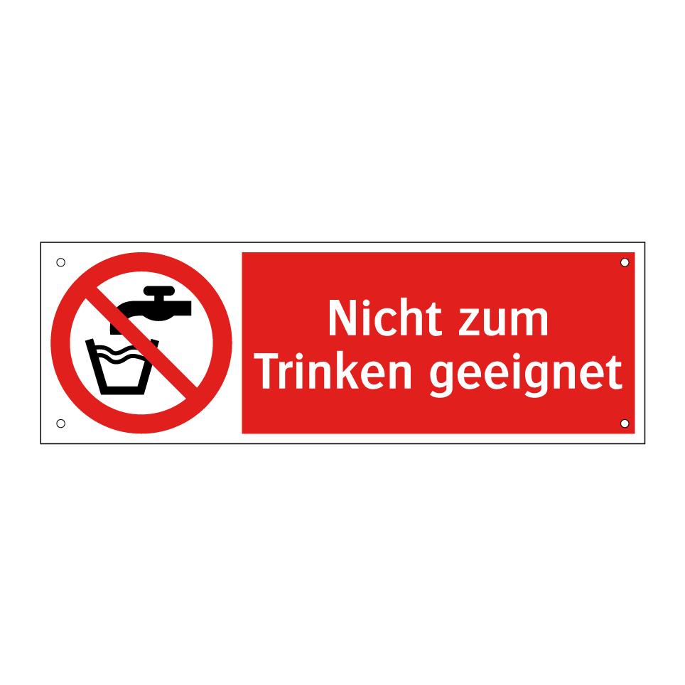 Nicht zum Trinken geeignet