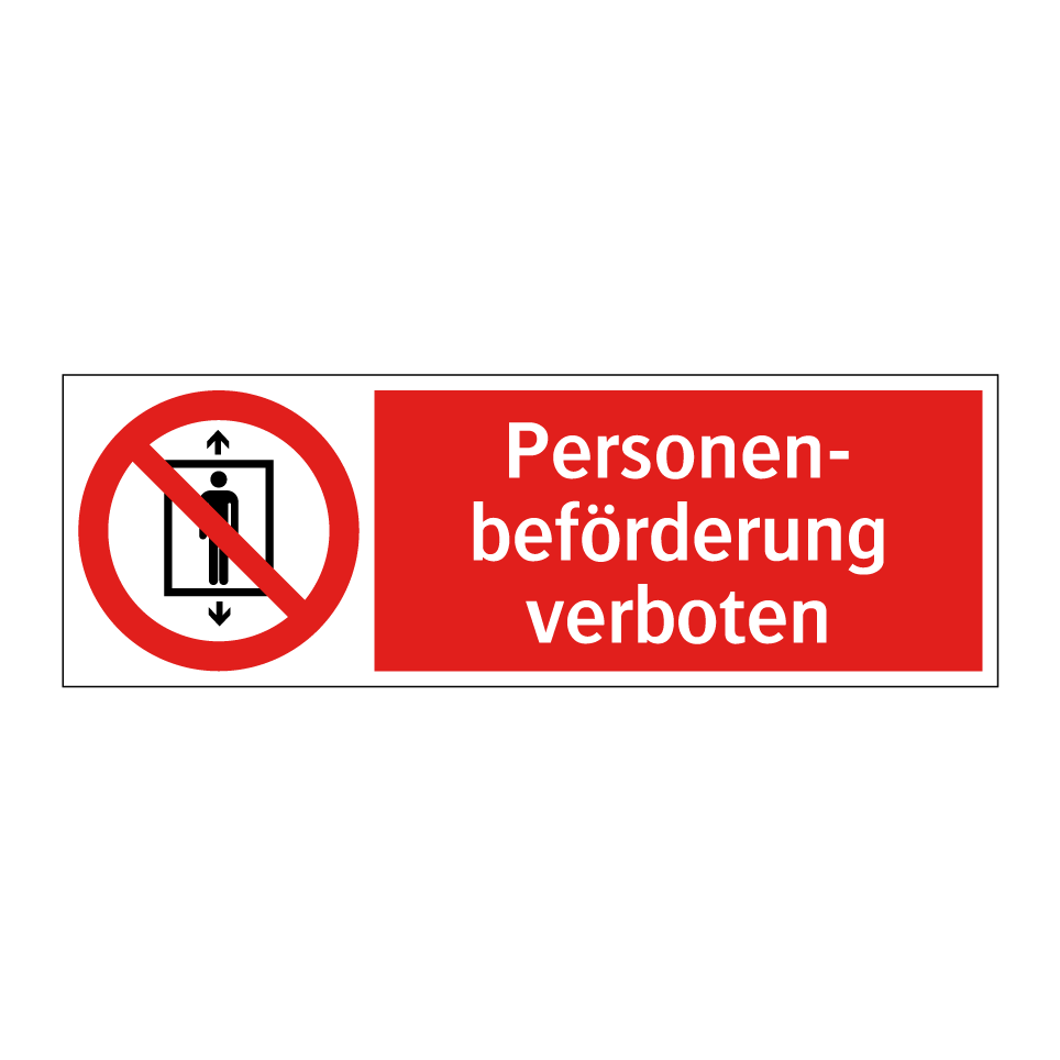 Personen- beförderung verboten