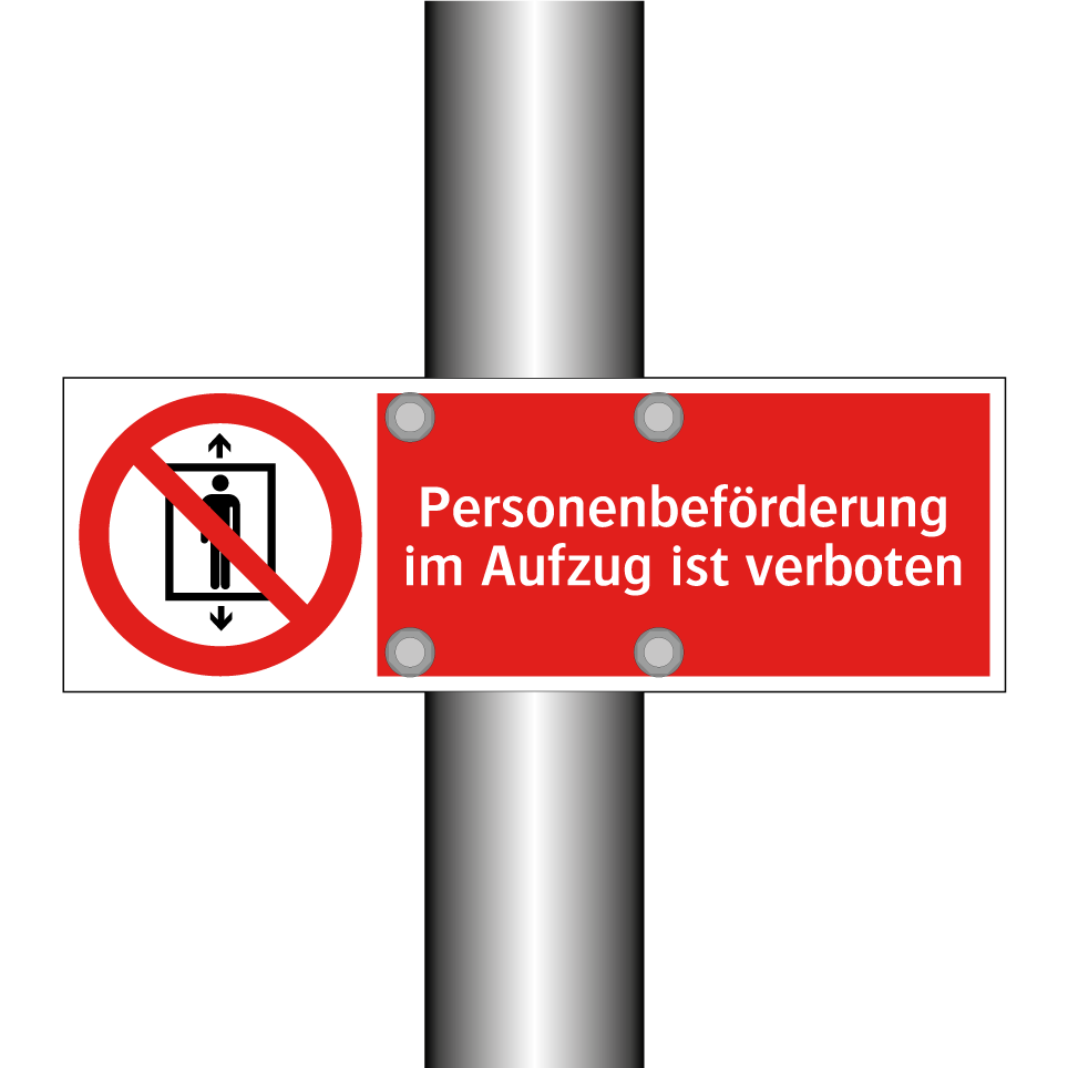 Personenbeförderung im Aufzug ist verboten
