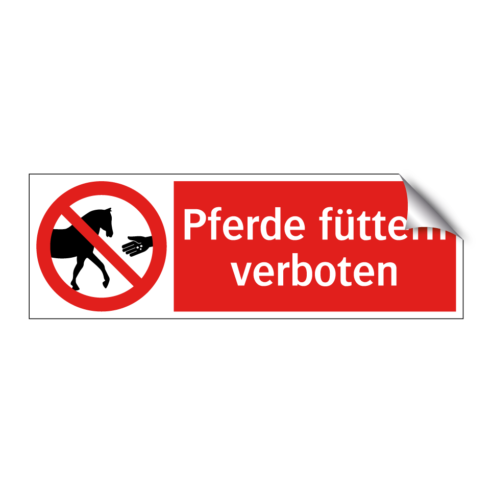 Pferde füttern verboten