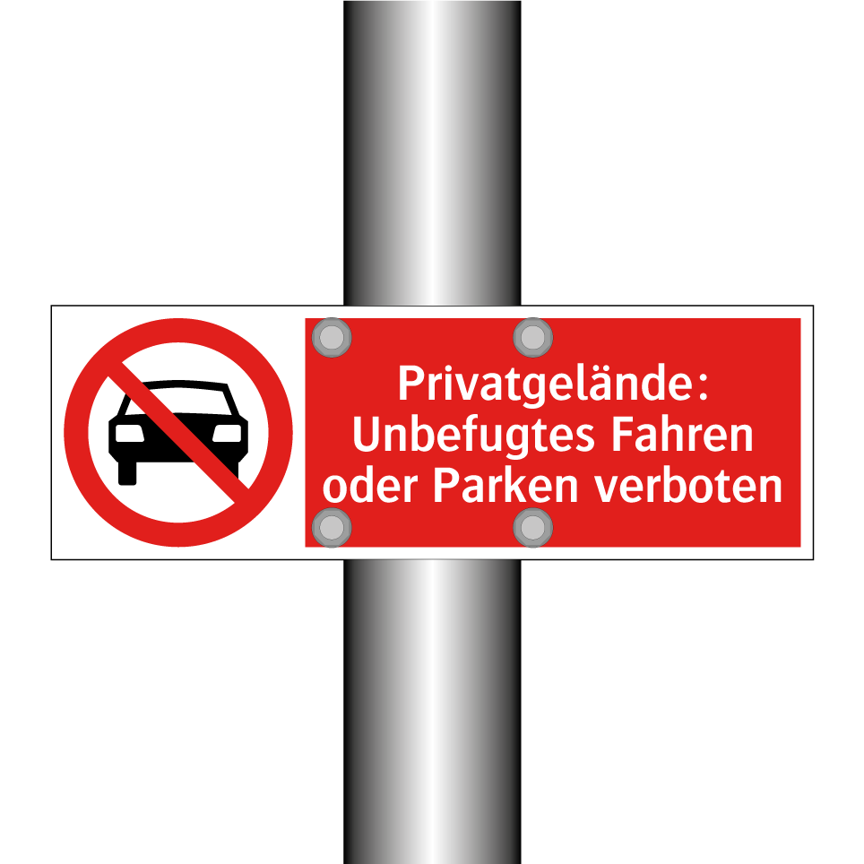 Privatgelände: Unbefugtes Fahren oder Parken verboten