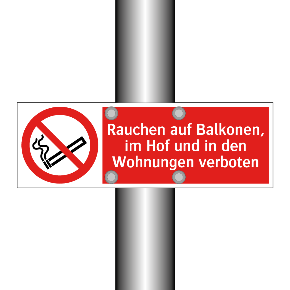 Rauchen auf Balkonen, im Hof und in den Wohnungen verboten