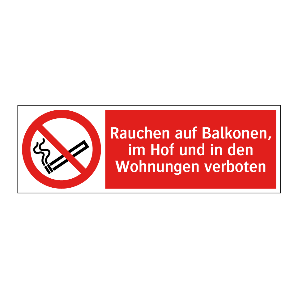 Rauchen auf Balkonen, im Hof und in den Wohnungen verboten