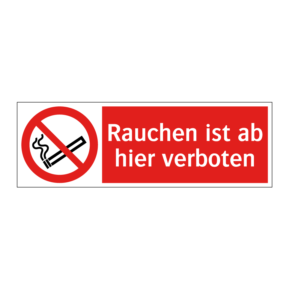 Rauchen ist ab hier verboten