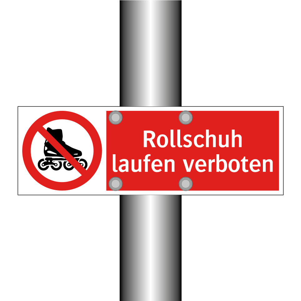Rollschuh laufen verboten