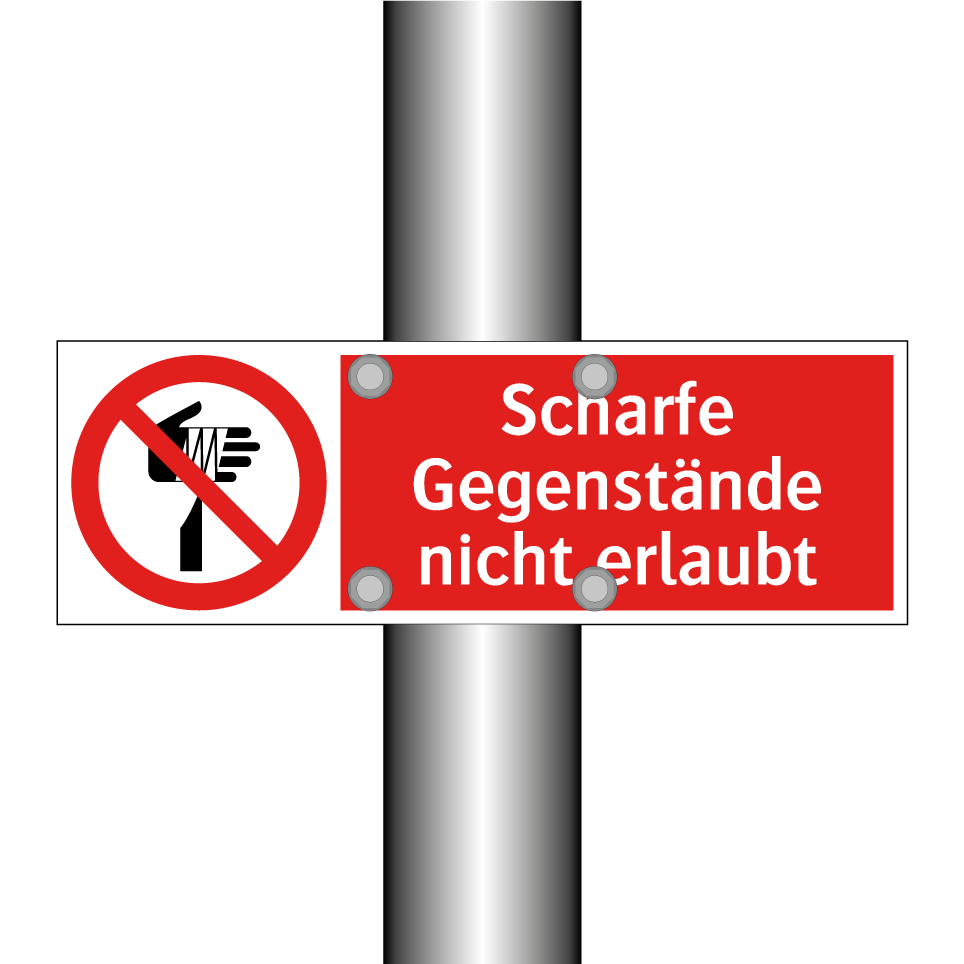 Scharfe Gegenstände nicht erlaubt