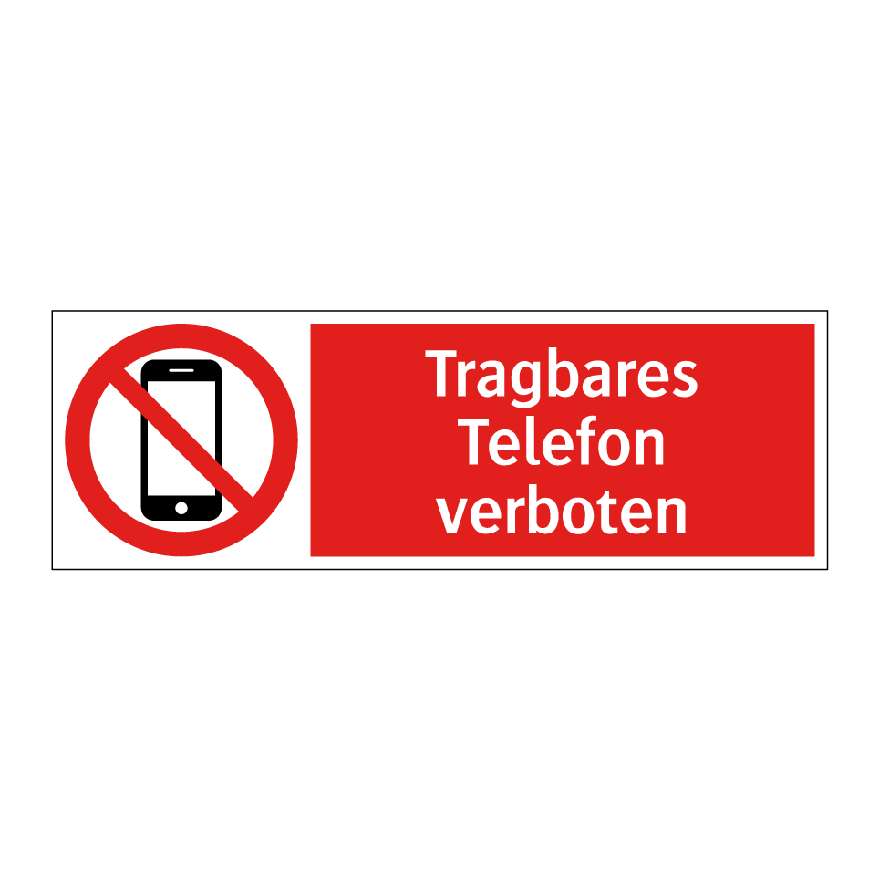 Tragbares Telefon verboten