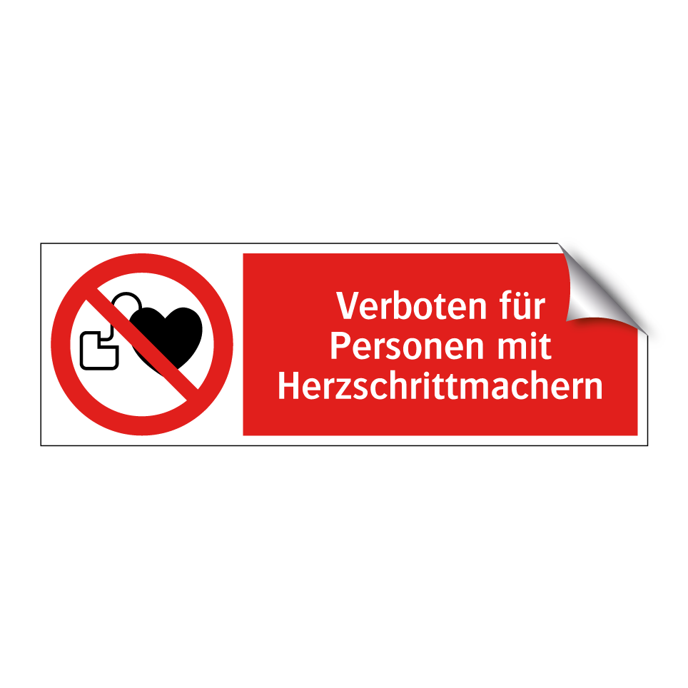 Verboten für Personen mit Herzschrittmachern