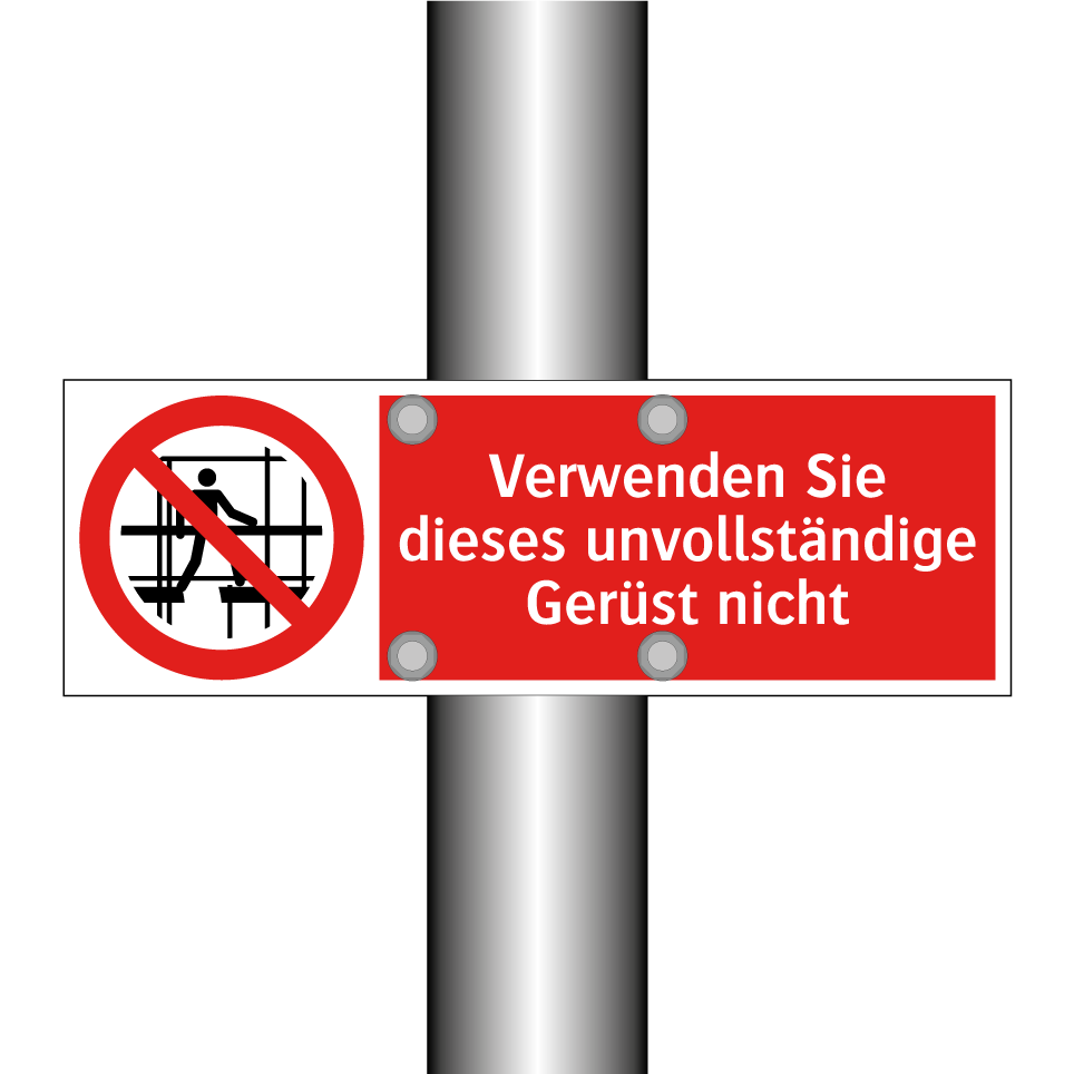 Verwenden Sie dieses unvollständige Gerüst nicht