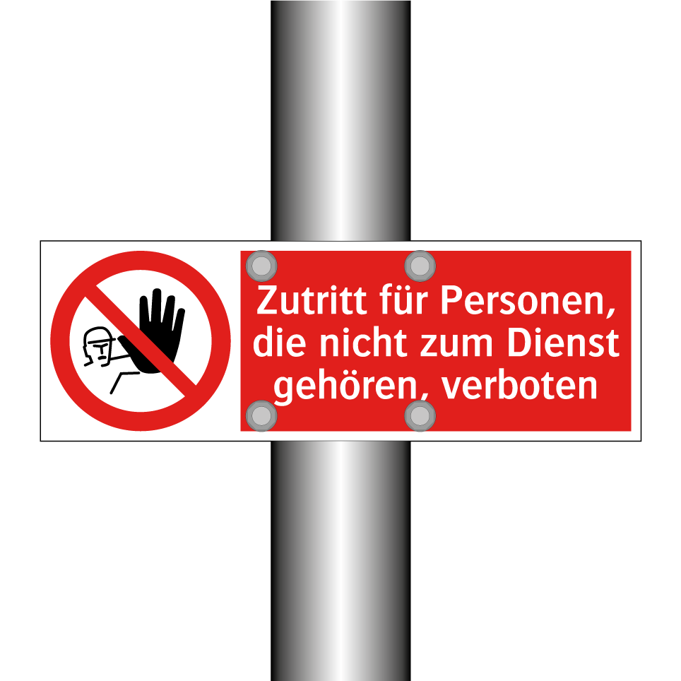 Zutritt für Personen, die nicht zum Dienst gehören, verboten