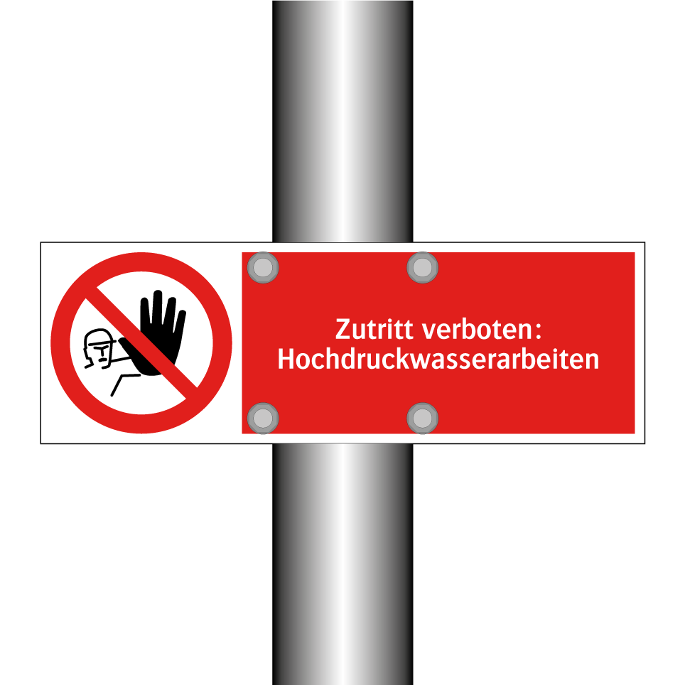 Zutritt verboten: Hochdruckwasserarbeiten