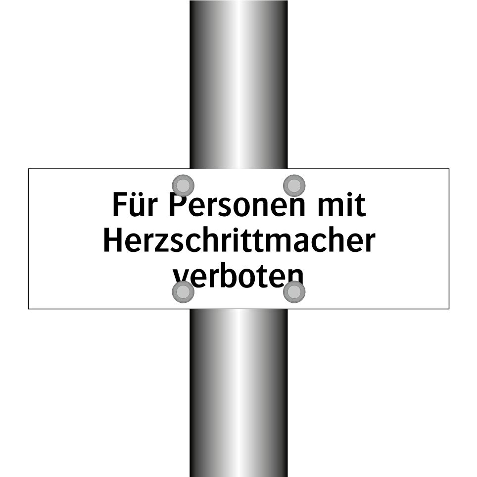 Für Personen mit Herzschrittmacher verboten