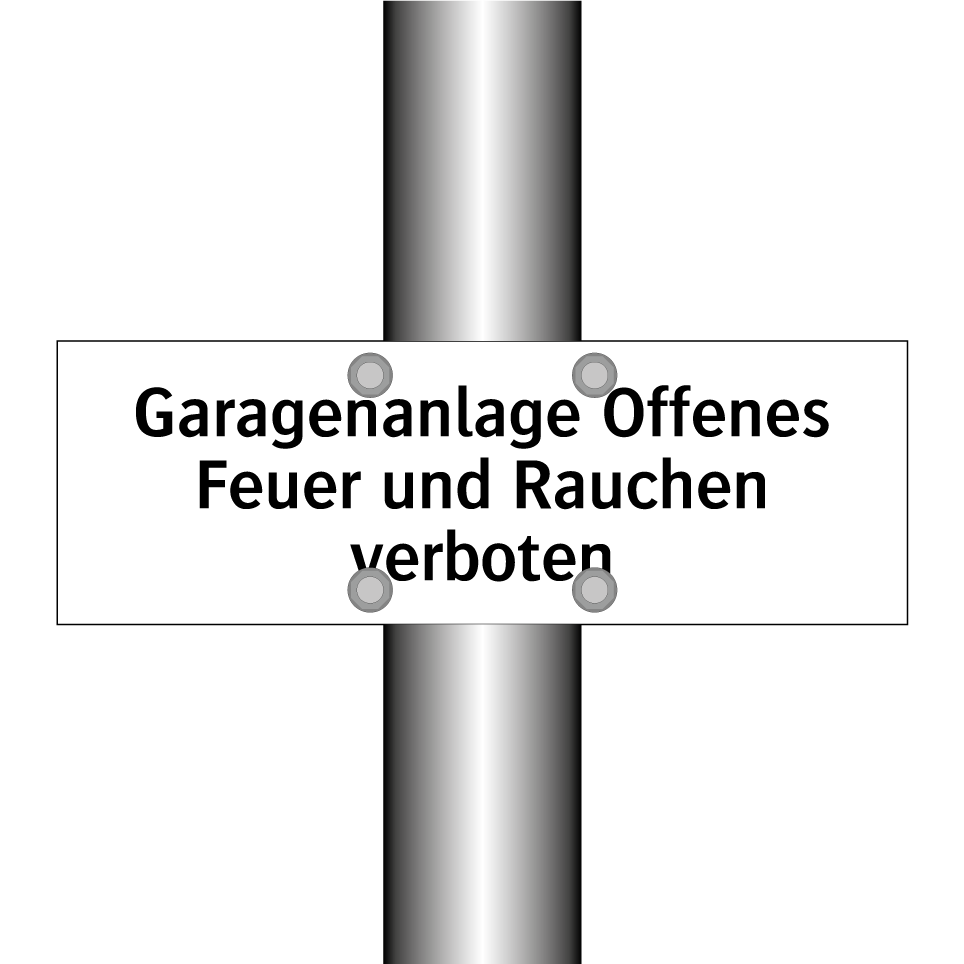Garagenanlage Offenes Feuer und Rauchen verboten