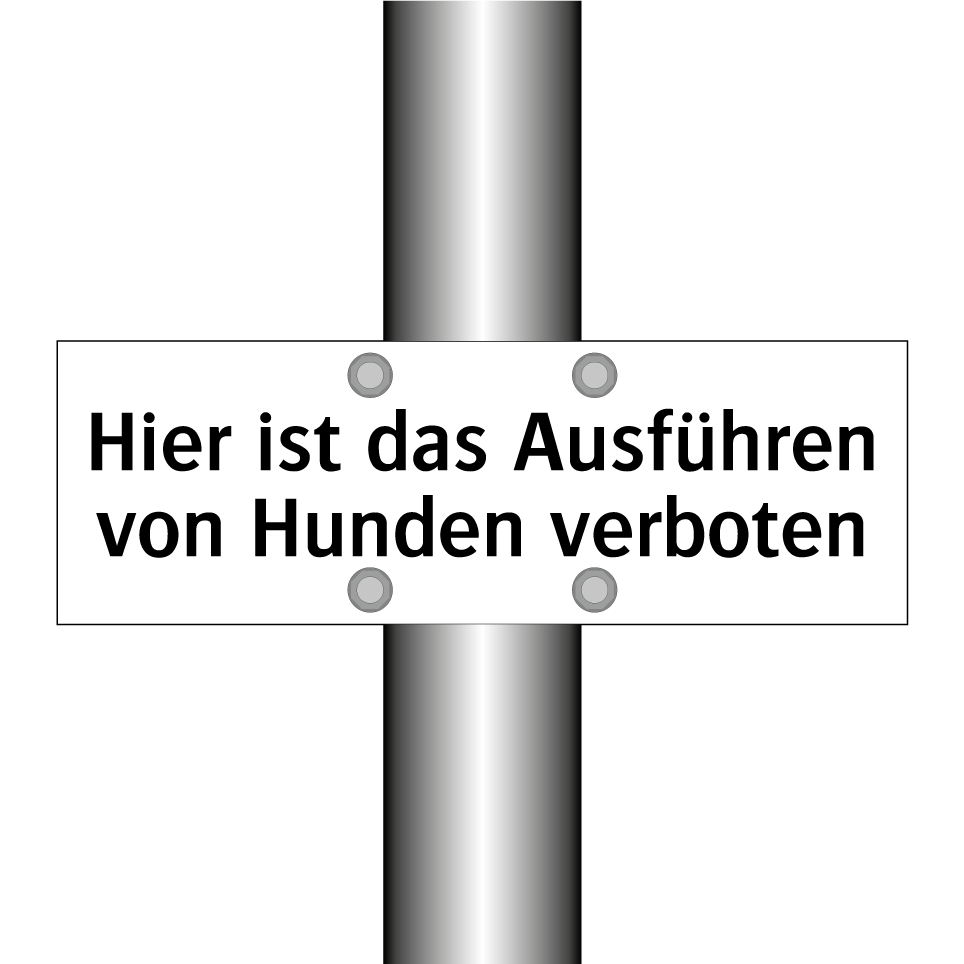 Hier ist das Ausführen von Hunden verboten