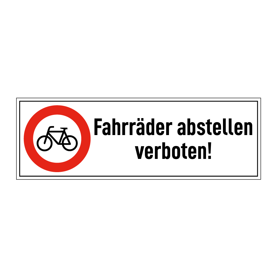 Fahrräder abstellen verboten!