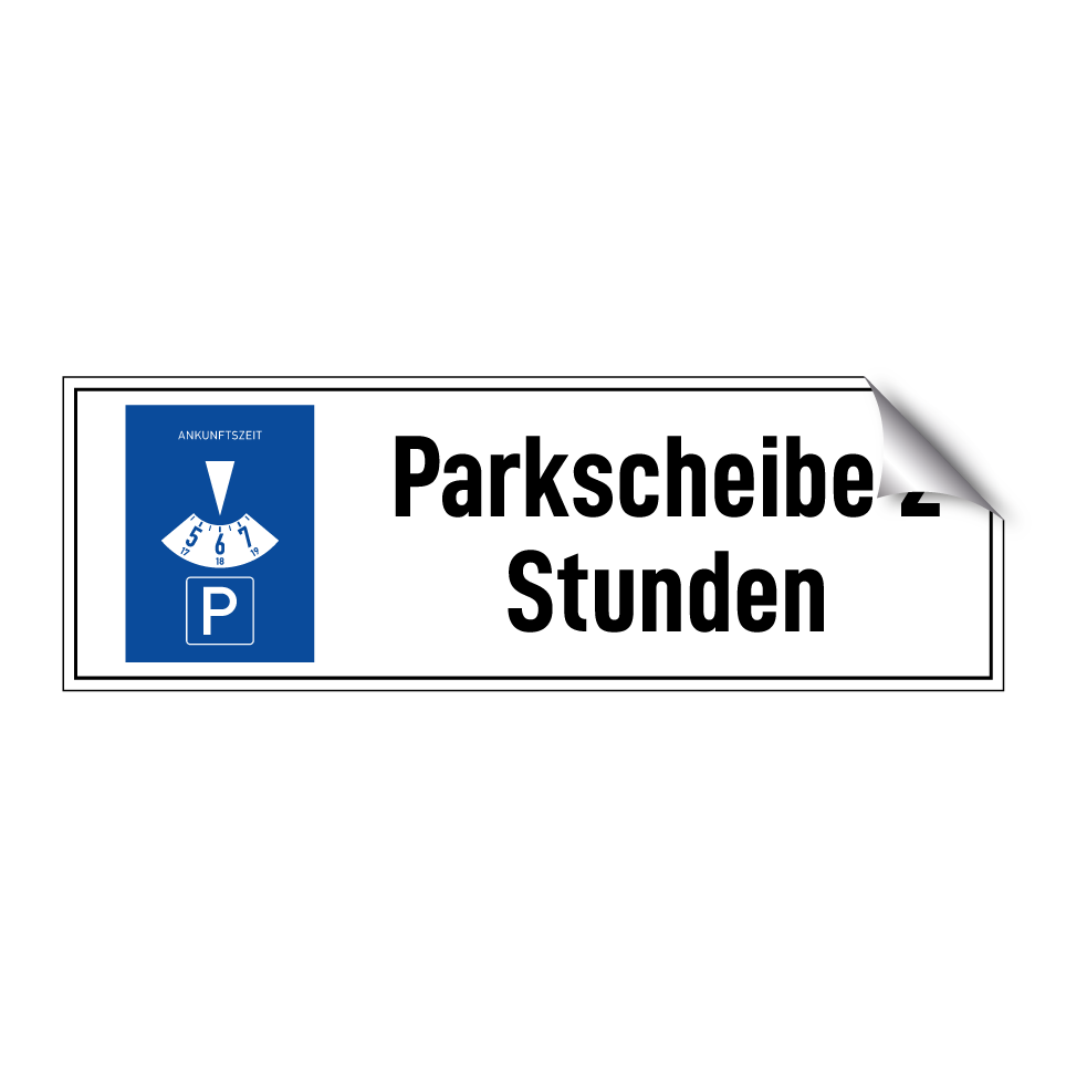 Parkscheibe 2 Stunden