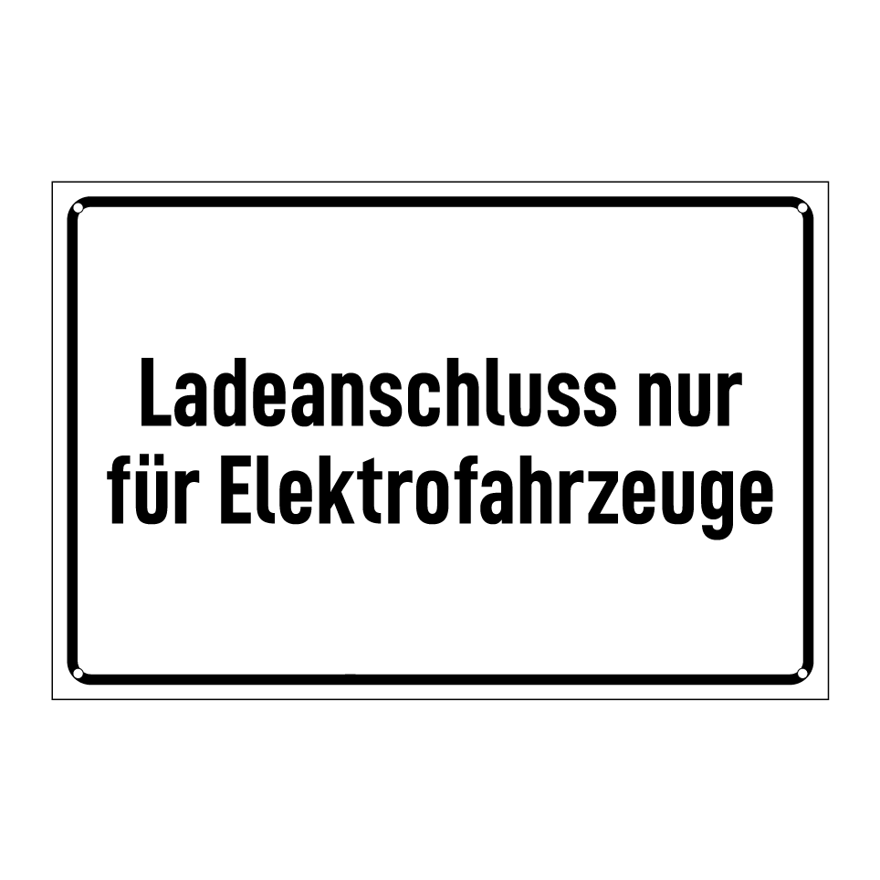 Ladeanschluss nur für Elektrofahrzeuge