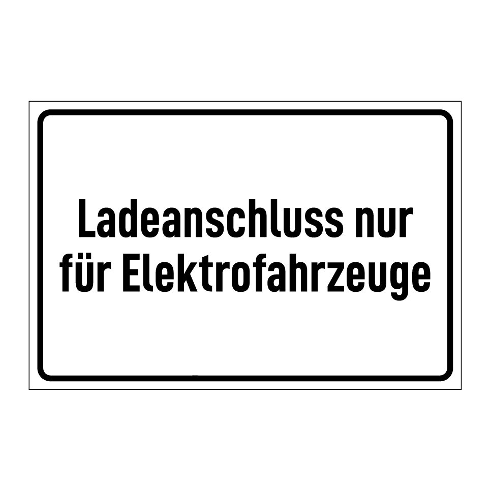 Ladeanschluss nur für Elektrofahrzeuge