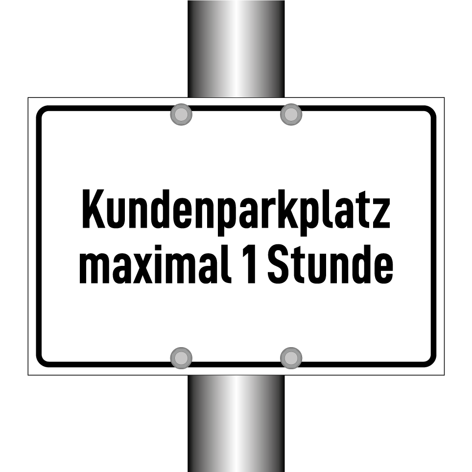 Kundenparkplatz maximal 1 Stunde
