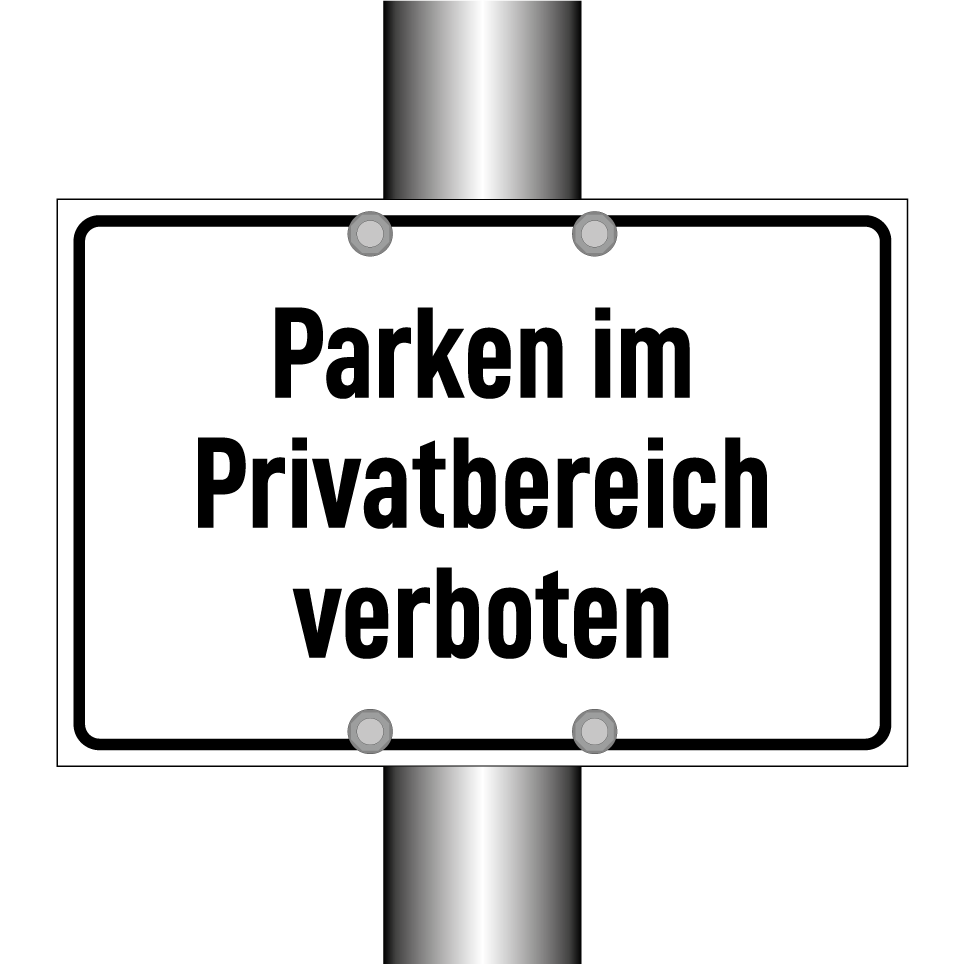 Parken im Privatbereich verboten