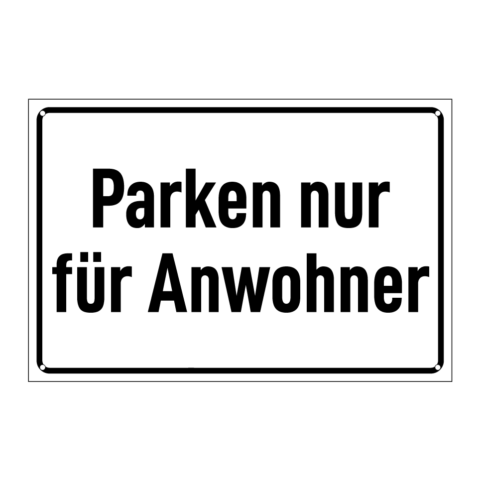 Parken nur für Anwohner