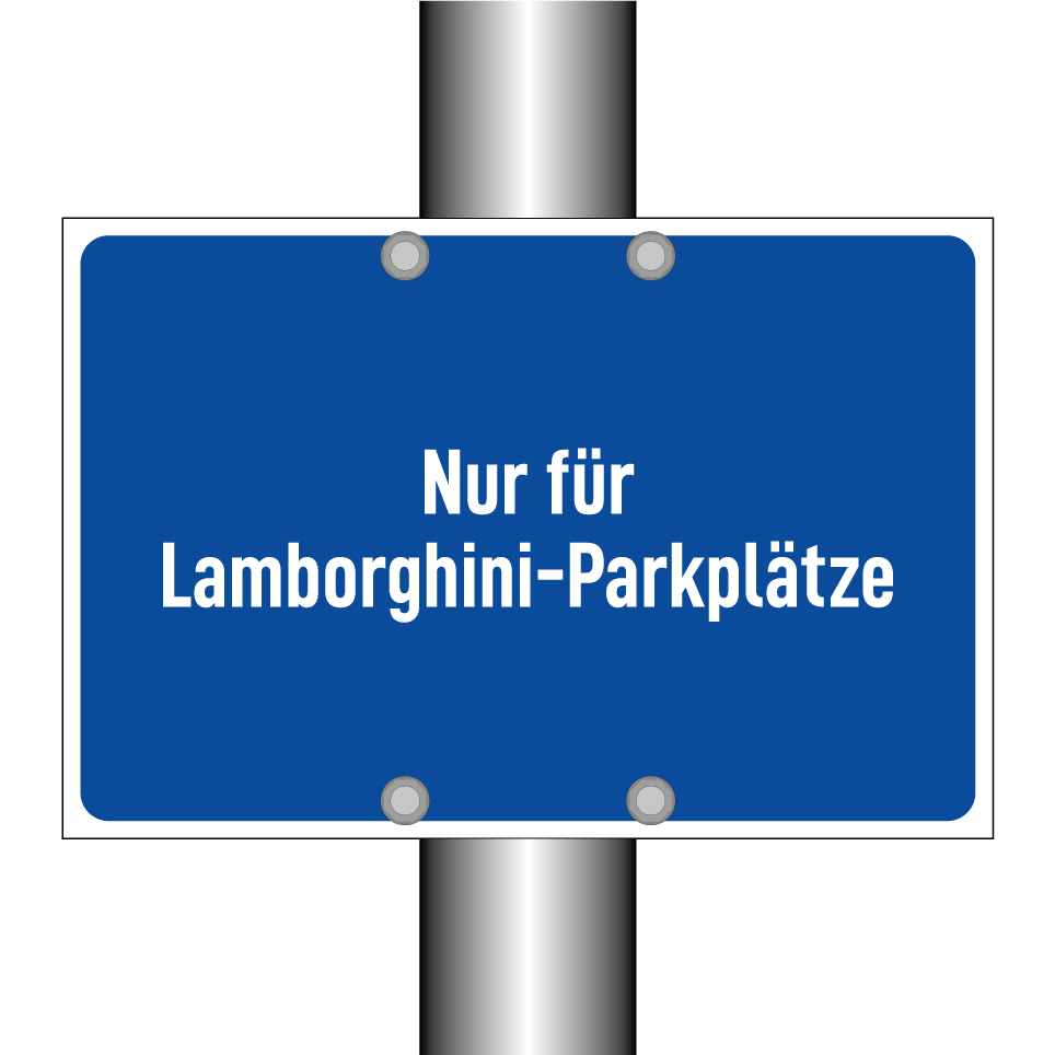 Nur für Lamborghini-Parkplätze