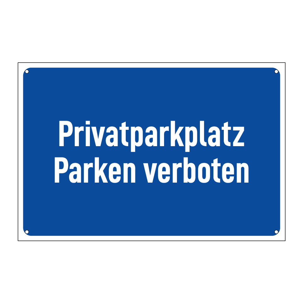 Privatparkplatz Parken verboten