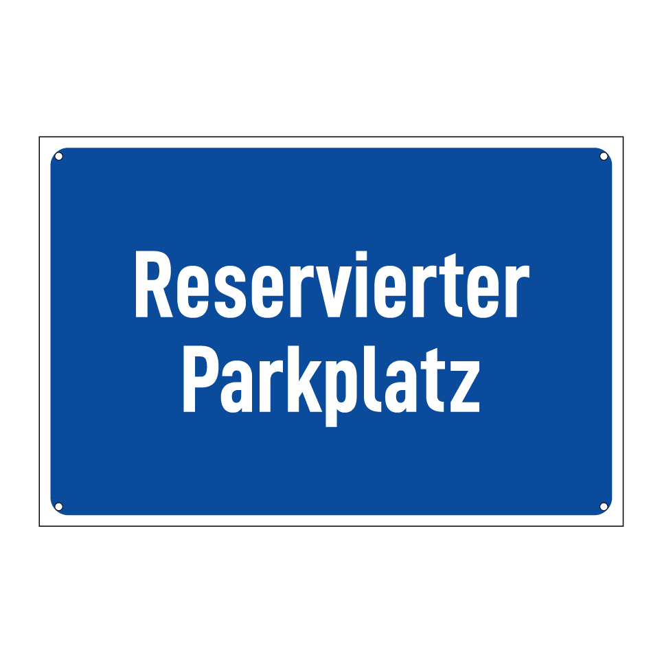 Reservierter Parkplatz