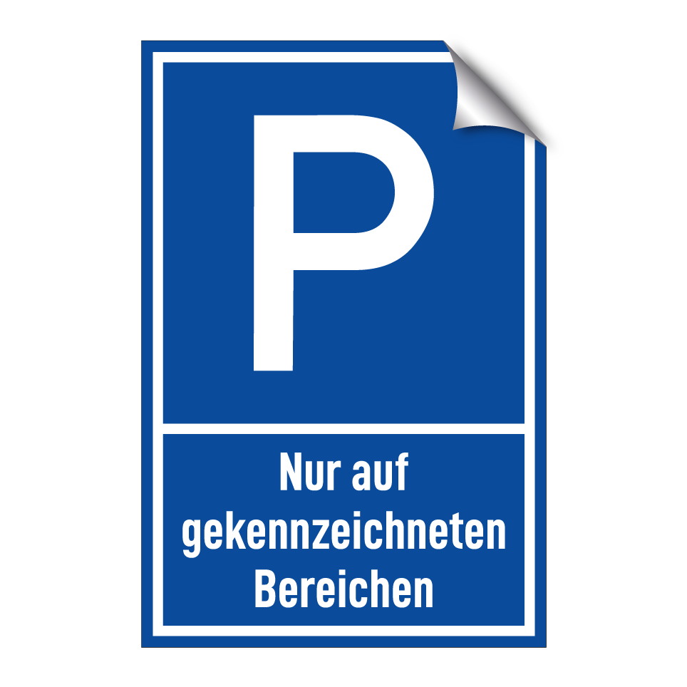 Nur auf gekennzeichneten Bereichen