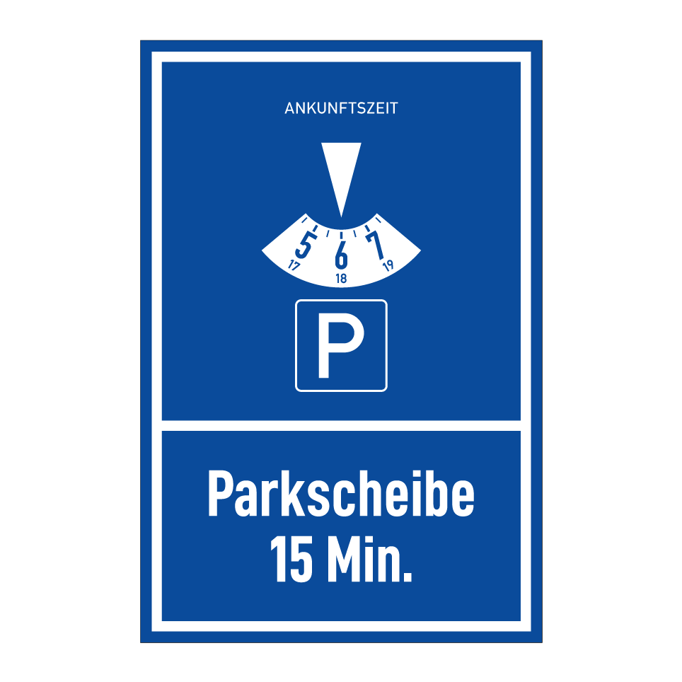 Parkscheibe 15 Min