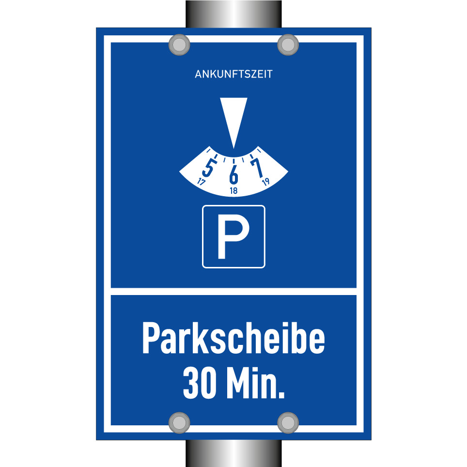 Parkscheibe 30 Min.