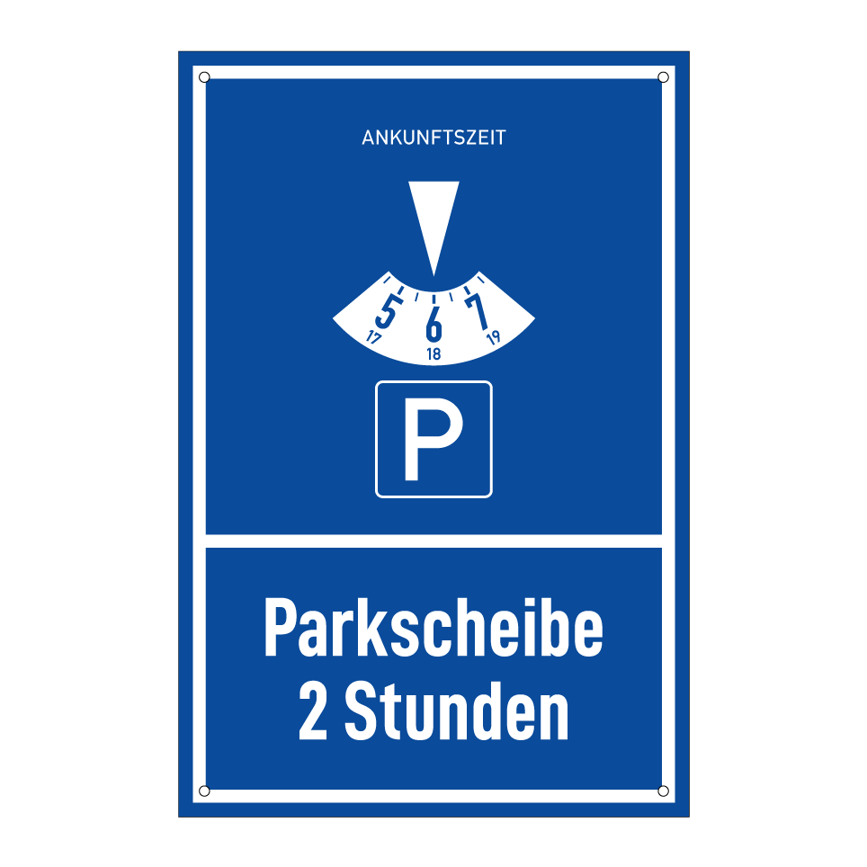 Parkscheibe 2 Stunden