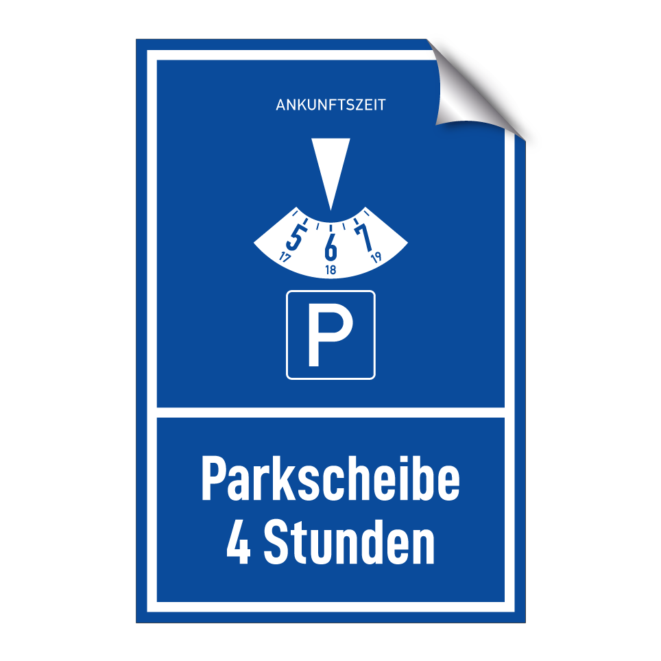Parkscheibe 4 Stunden