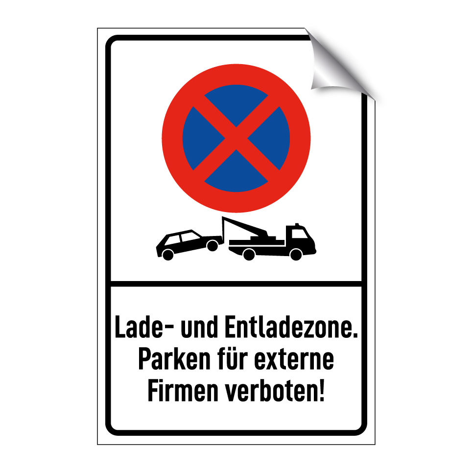 Lade- und Entladezone. Parken für externe Firmen verboten!