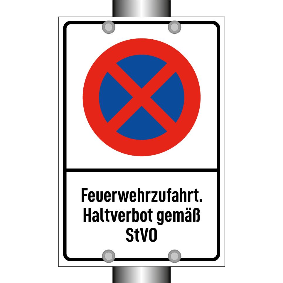 Feuerwehrzufahrt. Haltverbot gemäß StVO